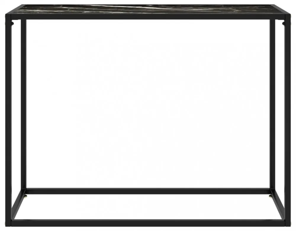 fekete edzett üveg tálalóasztal 100 x 35 x 75 cm