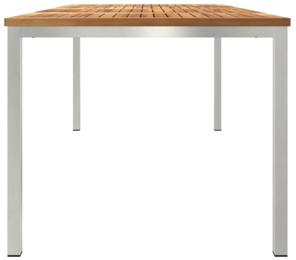 Kültéri Étkezőasztal 200x90x74.5 cm Tömör Tíkfából