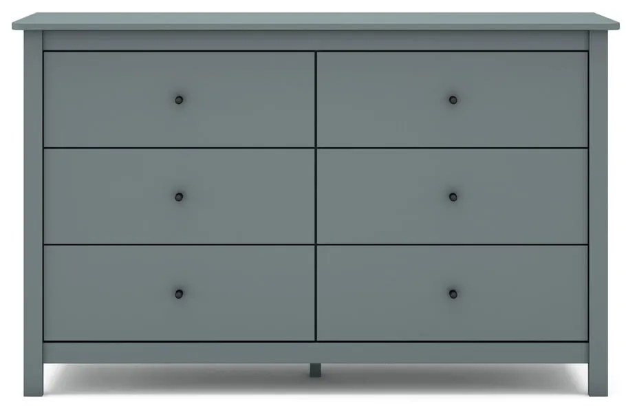 Szürkészöld borovi fenyő komód 130x80x45 cm Misti – Marckeric