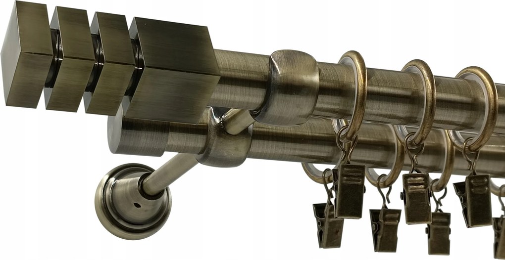 Dupla Függönykarnis Nordic Arany Antik Ø19+19mm 360cm