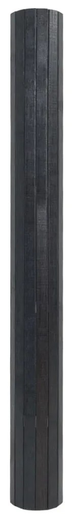 négyszögletű szürke bambusz szőnyeg 70 x 200 cm