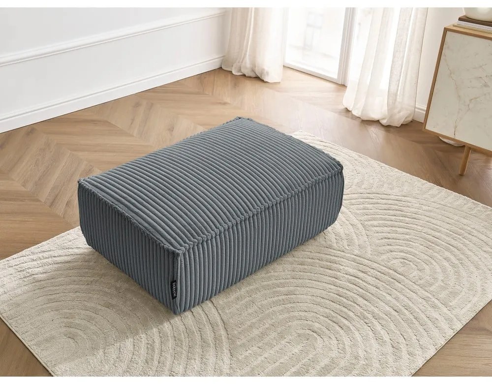 Sötétszürke kordbársony lábtartó Chelsea – Bobochic Paris