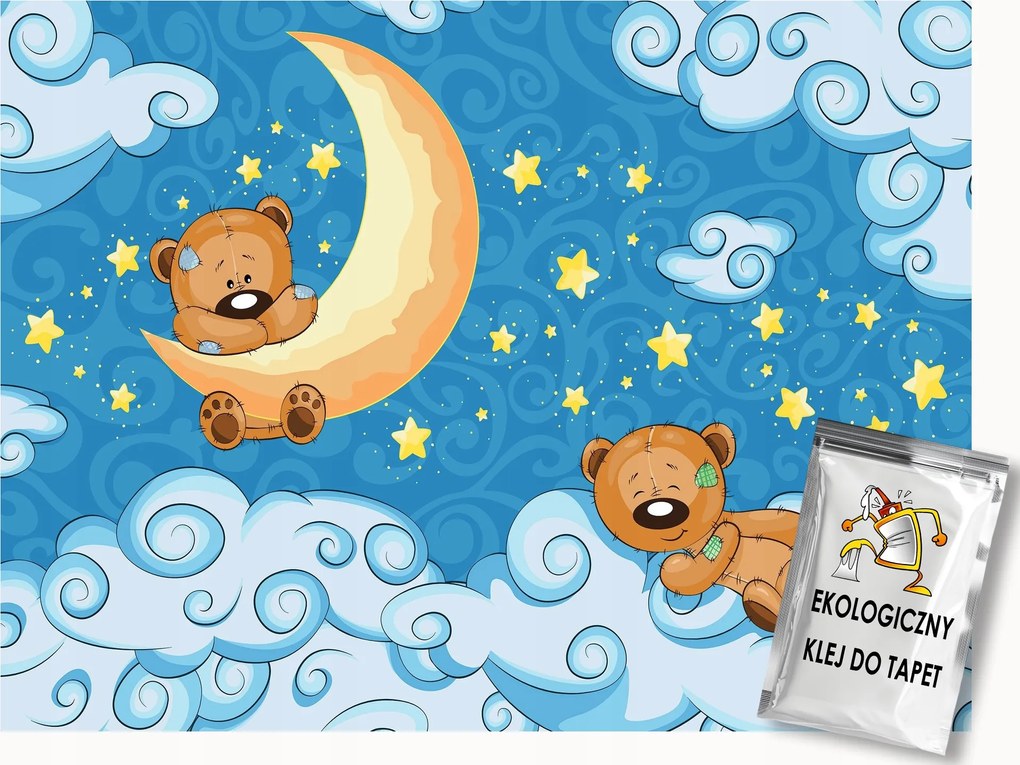 Fotótapéta Flizelina Gyerekeknek Ég mackók a felhőkben 200x140 ragasztó