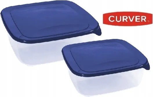 Curver Ételtároló doboz szett 2 db 0,8l 1,7l Sötétkék