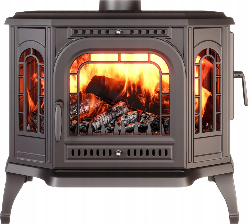 Öntöttvas kályha szabadonálló kályha kecske öntöttvas 10,5kW fatüzelésű kandalló P7