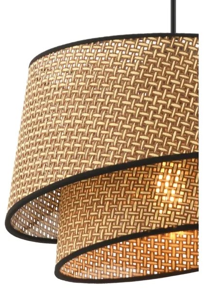 Kábeles függőlámpa BARETTE 1xE27/60W/230V barna/fekete