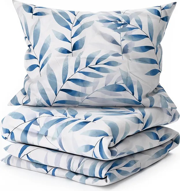 Mikroszálas ágyneműhuzat KOVENDI kék-fehér Ágyneműhuzat mérete: 2 db 70 x 90 cm | 200 x 220 cm