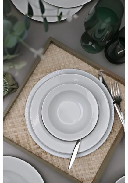 18 darabos fehér porcelán étkészlet