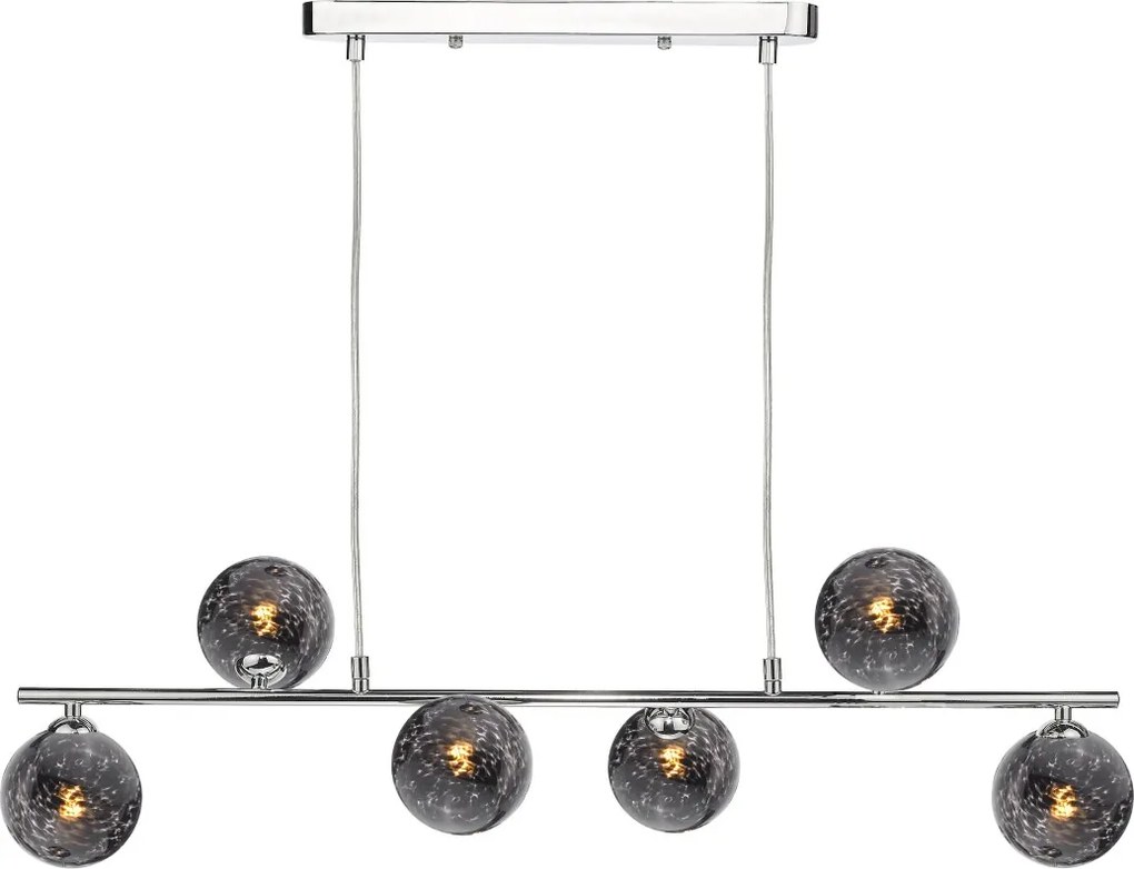 Dar Lighting modern függeszték spiral fekete csiszolt króm darspi6450-21