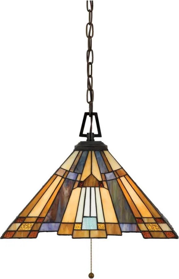 Elstead QZ-INGLENOOK-P-A - Tiffany INGLENOOK láncos csillár 3xE27/60W/230V