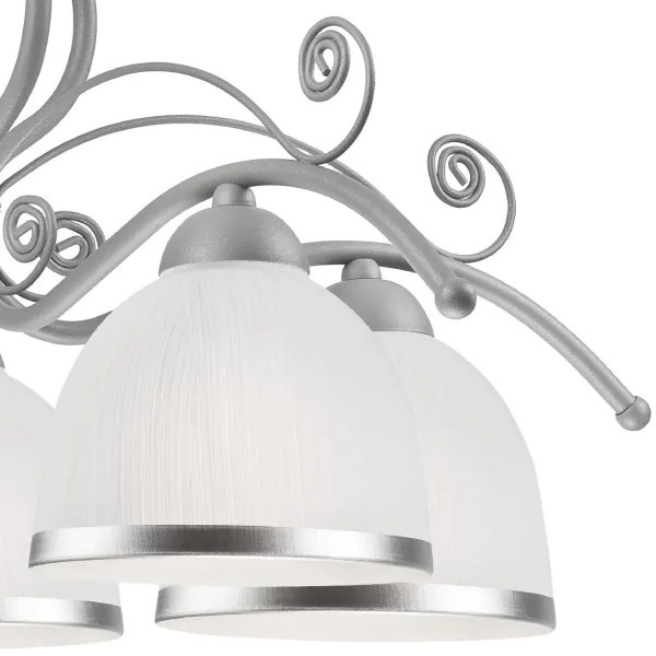 Csillár láncon RETRO II 5xE27/60W/230V ezüst