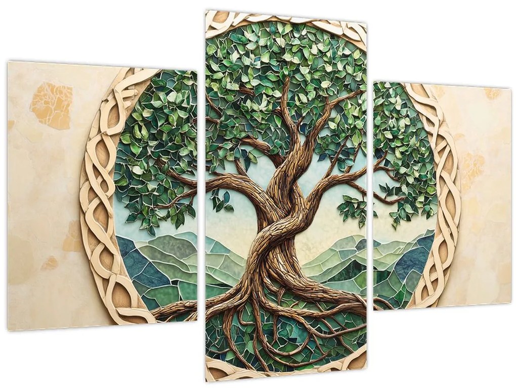 Kép – Fonott életfa (90x60 cm)