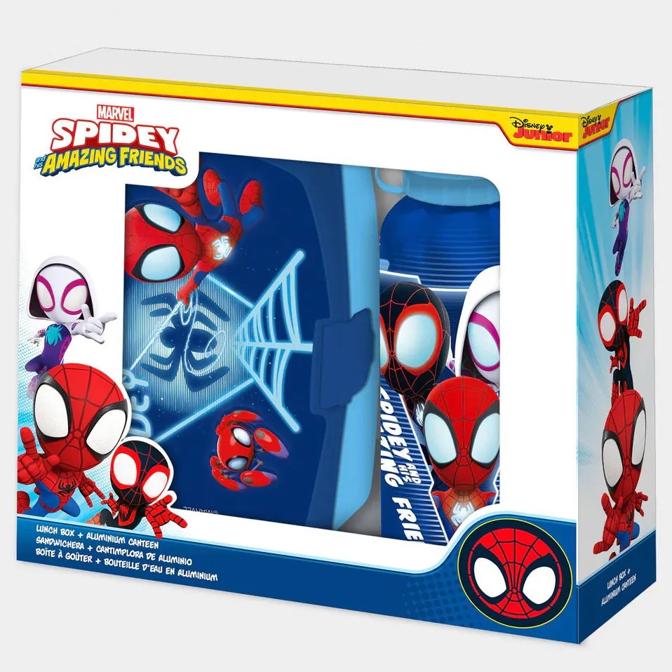 Pókember Blue Web szendvicsdoboz + alumínium kulacs szett