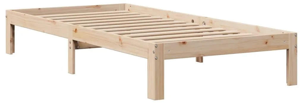 tömör fenyőfa ágykeret fejtámlával 75 x 190 cm