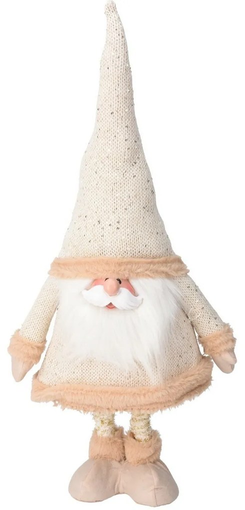 Santa karácsonyi dekoráció, teleszkóp. lábak, 112 cm, arany / krém