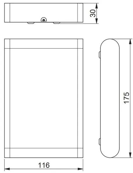 Lámpa Fali lámpa VALLA 12W, 2-irányú, 960lm, AC220-240V, 50/60Hz, IP54, 4000K