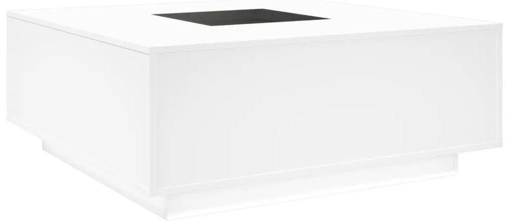 fehér végtelen hatású LED-es dohányzóasztal 100 x 100 x 40 cm