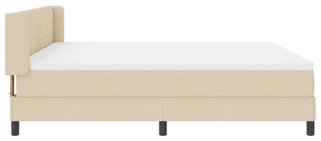 boxspringágy matraccal, krém színben, 180 x 200 cm, szövet