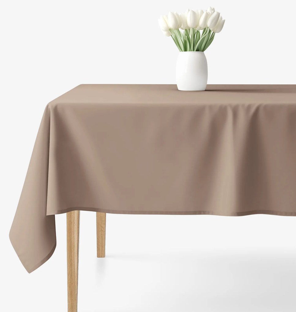 Goldea szögletes terítő 100% pamutvászon - kávébarna 100 x 140 cm