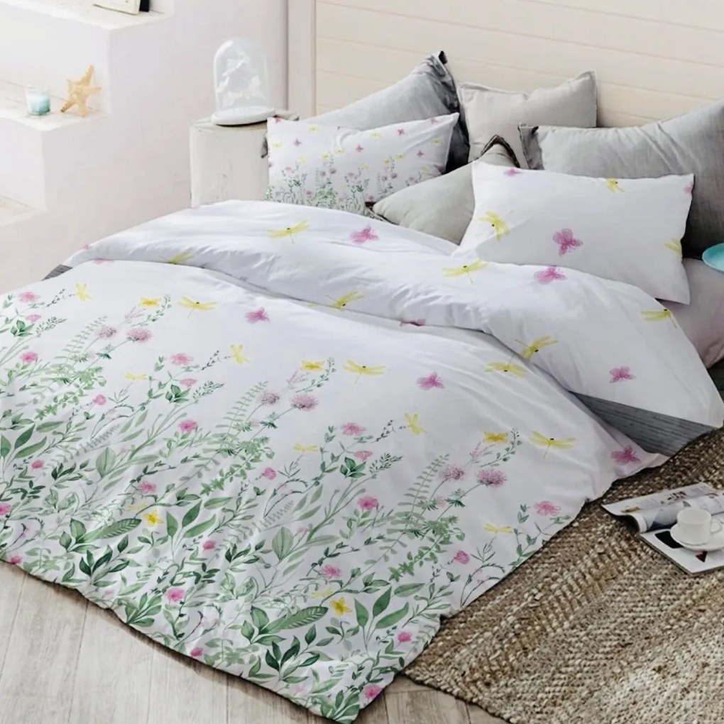 Nyári rét pamut ágyneműhuzat 200x140cm+90x70cm TiaHome