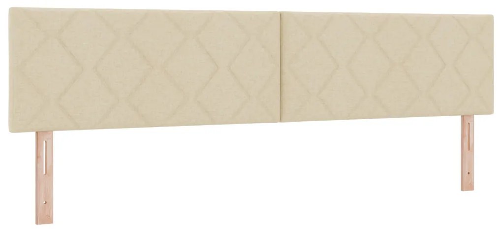 vidaXL Box Spring Ágy Matraccal & LED Krém 200x200 cm Szövet