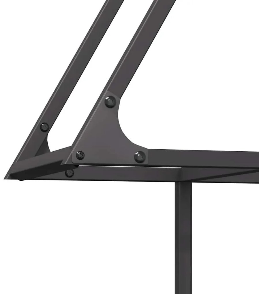 fekete hidegen hengerelt acél tűzifatároló 80x25x90 cm