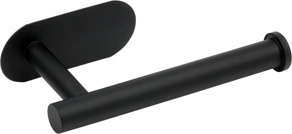 Wc-papír Akasztó fali öntapadós acél tartó fekete