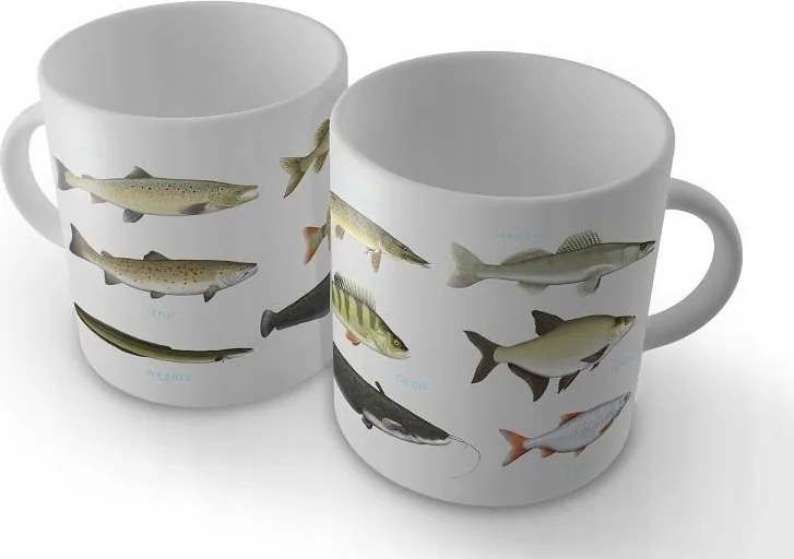 Fehér Bögre Ideális Ajándék Horgászoknak Kiváló minőségű Soliton Bögre