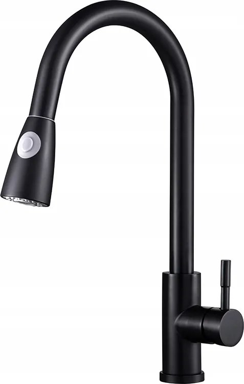 Forgatható konyhai csaptelep kihúzható kifolyócsővel Indes Maro fekete