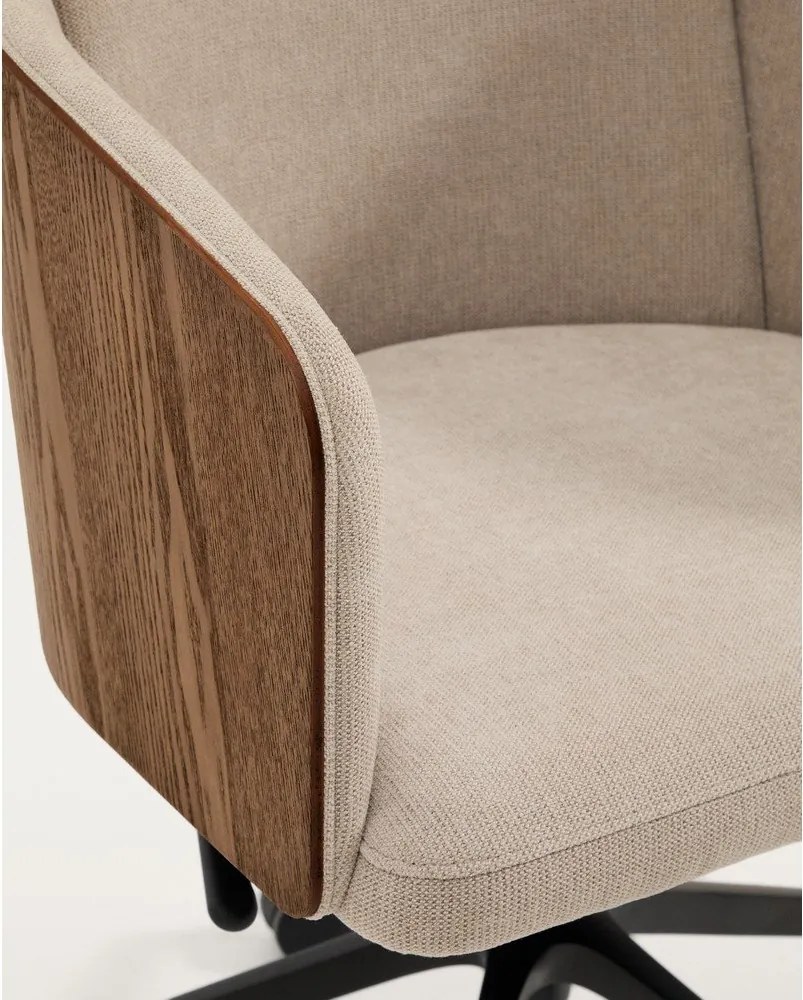 Barna kárpitozott irodai szék Madai – Kave Home