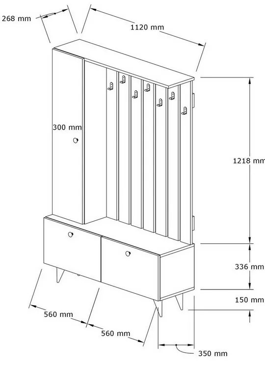 Előszoba szett Lala Walnut