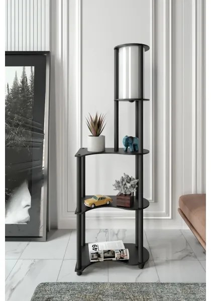 NOTO polcos állólámpa 1xE27/40W/230V fekete