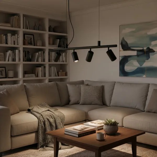 Ideal Lux - LED Csillár zsinóron DYNAMITE 4xGU10/7W/230V CRI 90 fekete