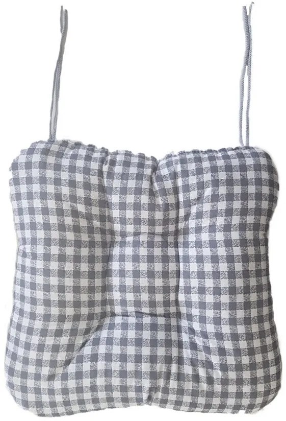 Soft kockás szürke székpárna
