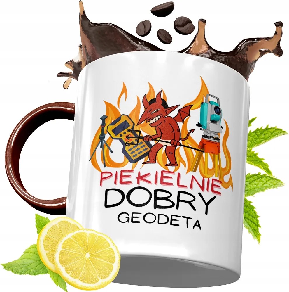 Bordó Bögre Földmérőnek Születésnapi Ajándék fényképes nyomtatással