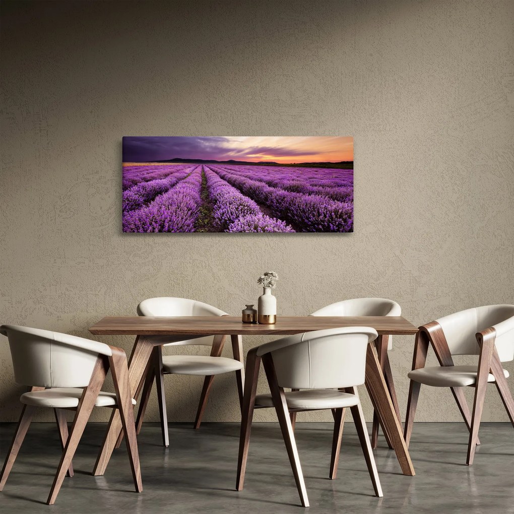 Kép - Levendulamező naplementében (120x50 cm)