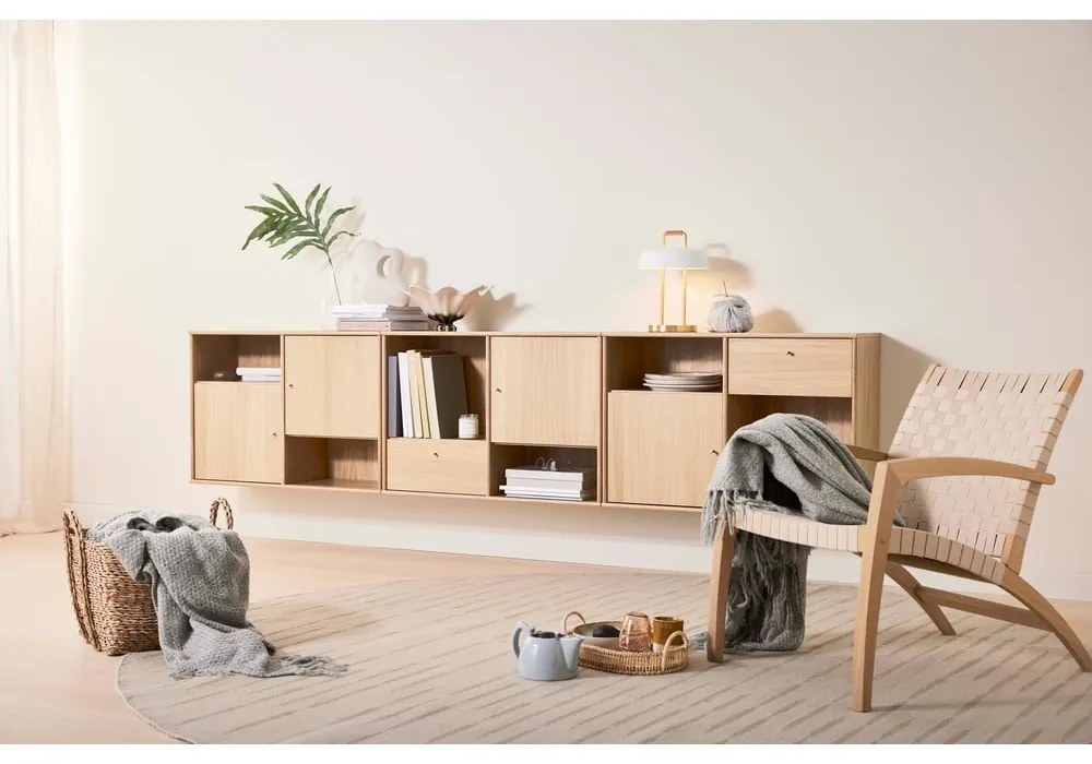 Alacsony komód tölgyfa dekorral 267x61 cm Mistral - Hammel Furniture