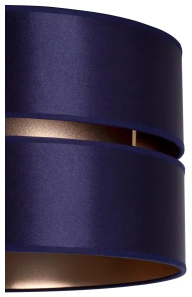 Duolla - Csillár zsinóron DUO 1xE27/15W/230V átm. 40 cm kék/arany