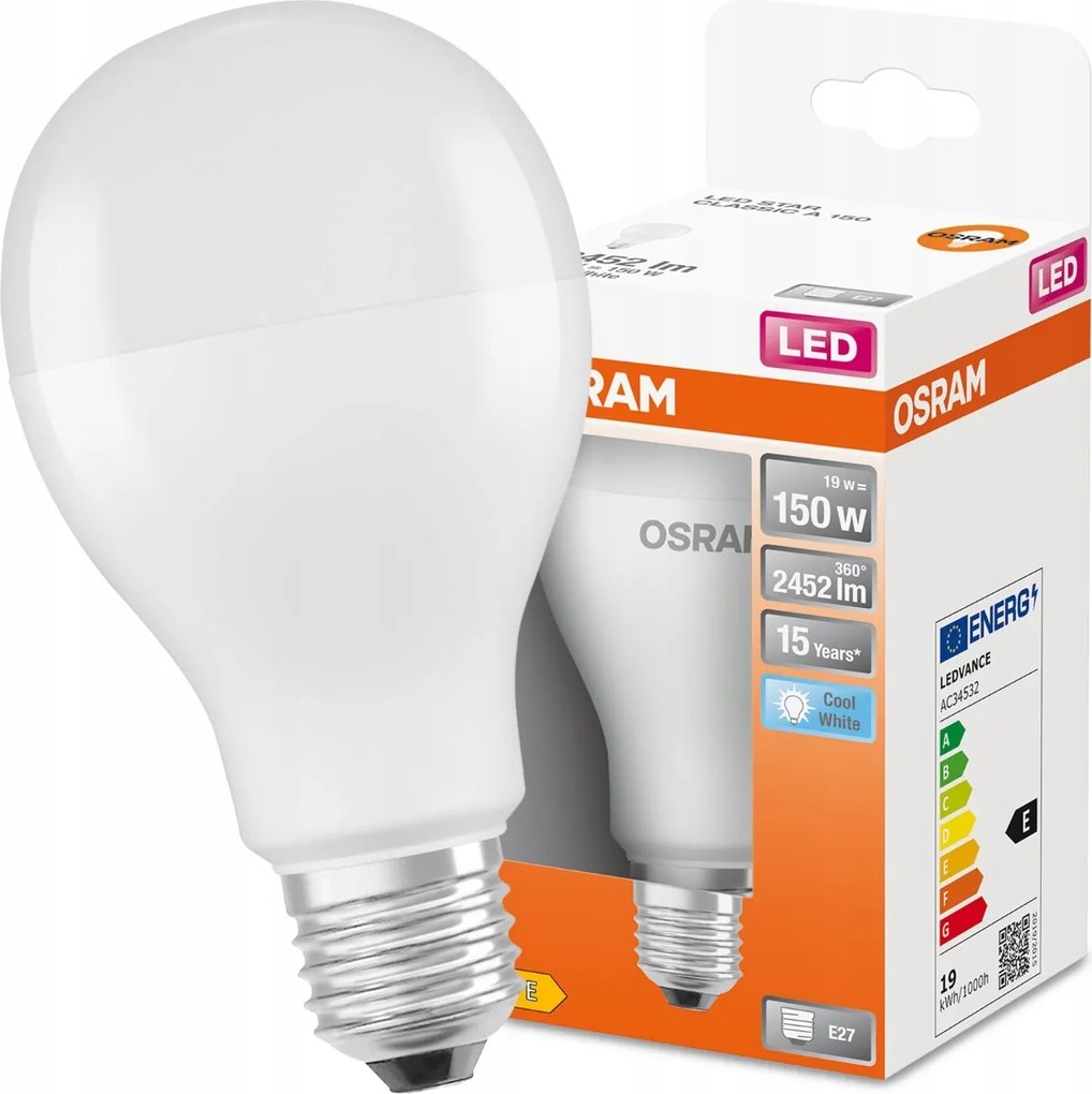 Led izzó E27 19W 150W 2452lm 4000K Osram