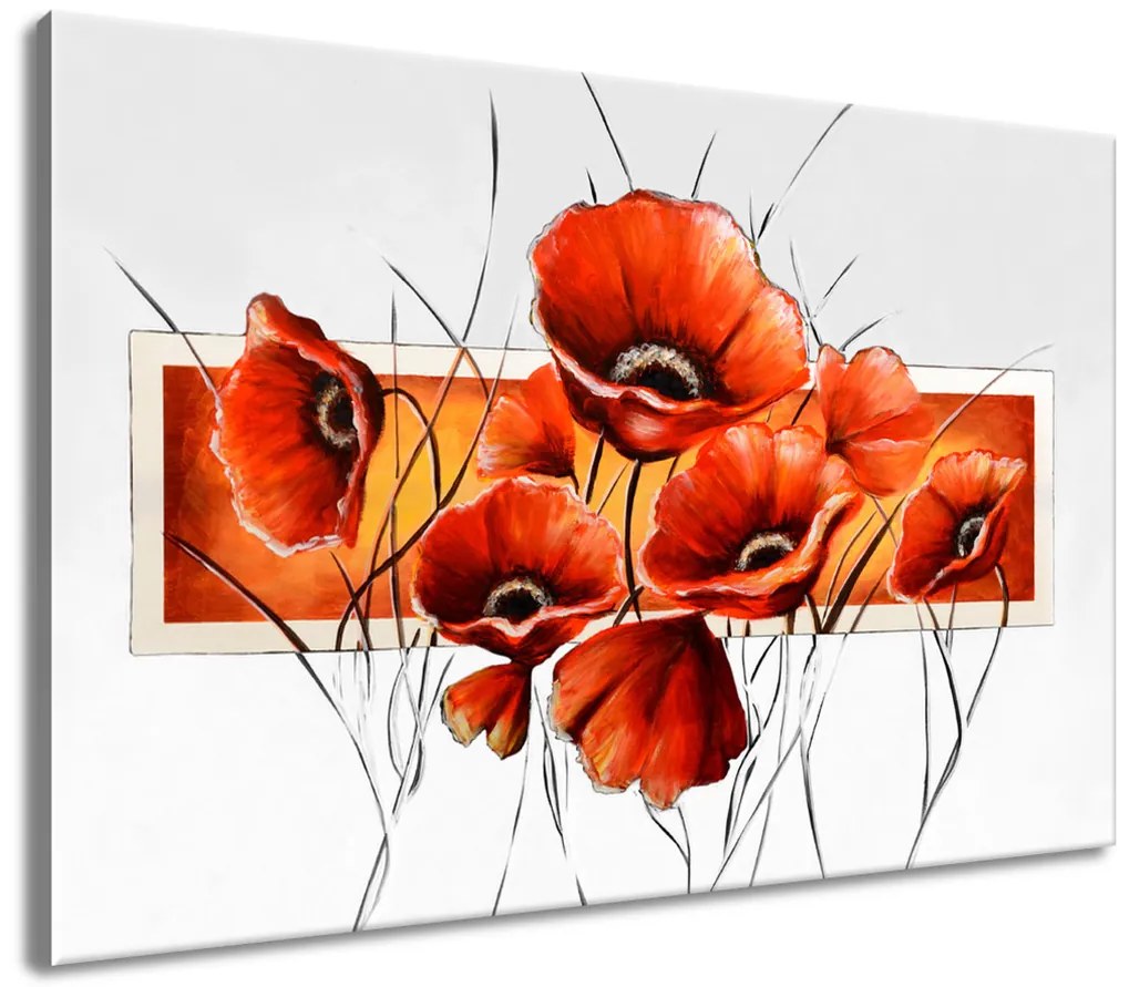 Gario Kézzel festett kép Eros pipacs Méret: 120 x 80 cm