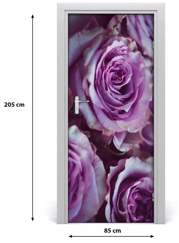 Ajtóposzter lila rózsa 75x205 cm