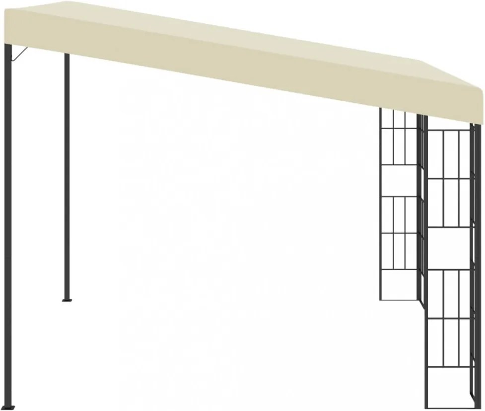 krémszínű falra szerelhető szövetpavilon 3 x 3 m