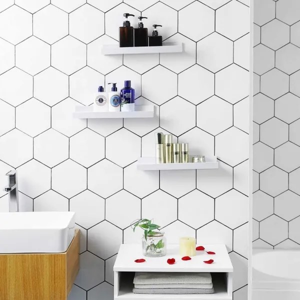 3 darabos SHELFY fali polcszett, fehér