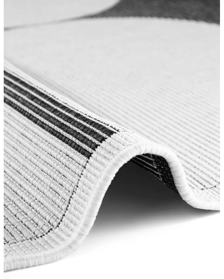 Fekete-fehér kültéri-beltéri szőnyeg 120x170 cm Duet Bowen – NORTHRUGS