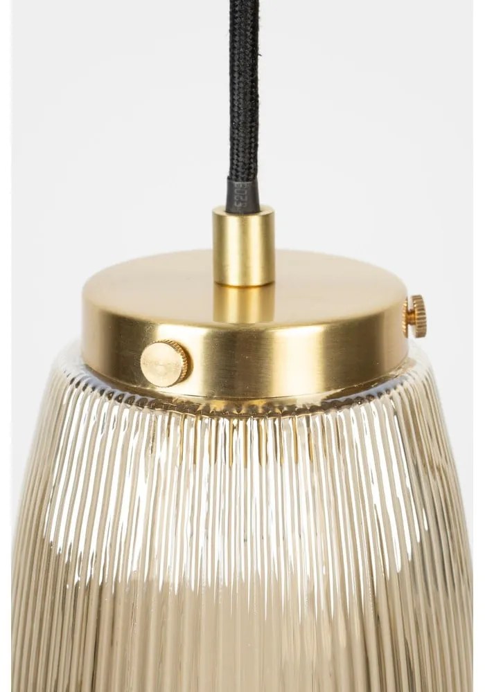 Aranyszínű függőlámpa üveg búrával ø 12 cm Robin - White Label