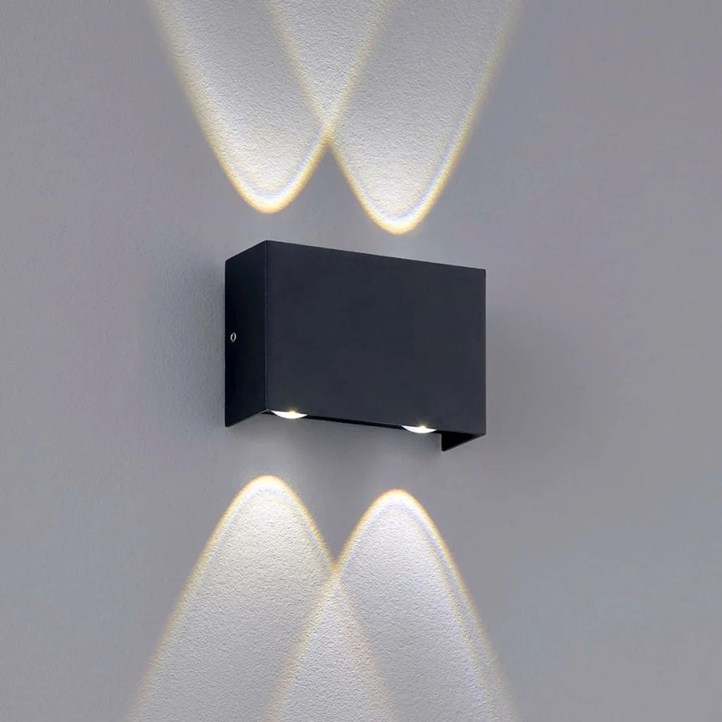 FISCHER&HONSEL 30378 NAIROBI Modern Kültéri Fali Lámpa Fekete LED IP54