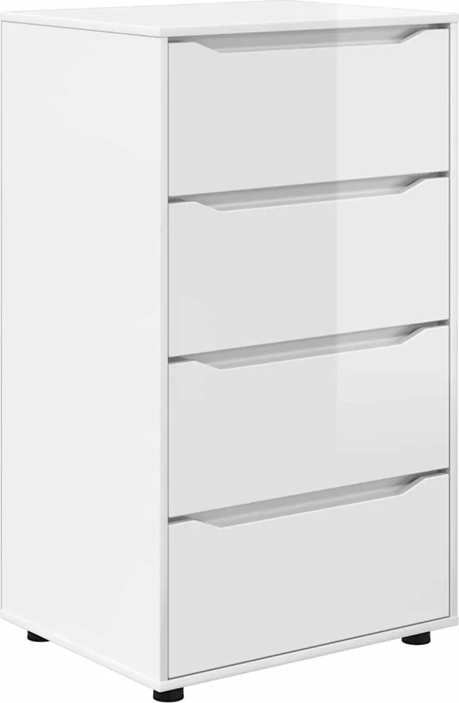 vidaXL Tároló szekrények 2 pcs Magas Fényű Fehér 60 x 48 x 105 cm