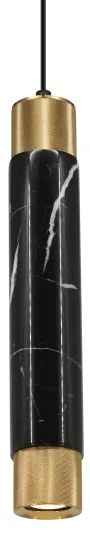 Csillár zsinóron MARBLE 1xGU10/8W/230V fekete/arany