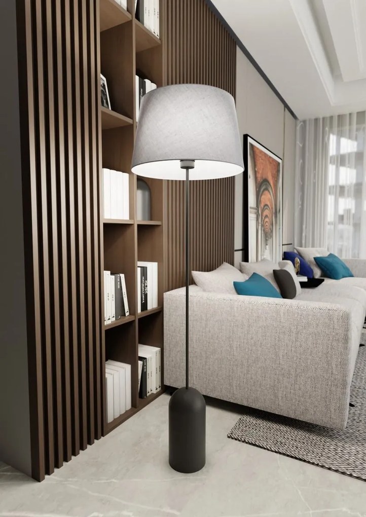 Emibig modern állólámpa pearl fekete szürke emi1420/lp1