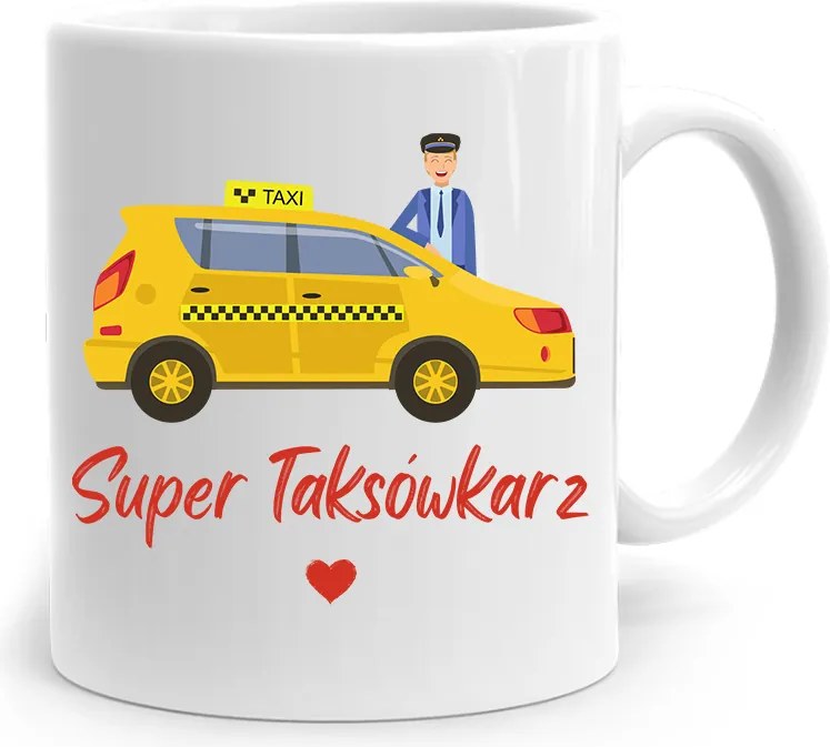 Taxis Ajándék Bögre Szuper Taxisofőr nyomott mintával